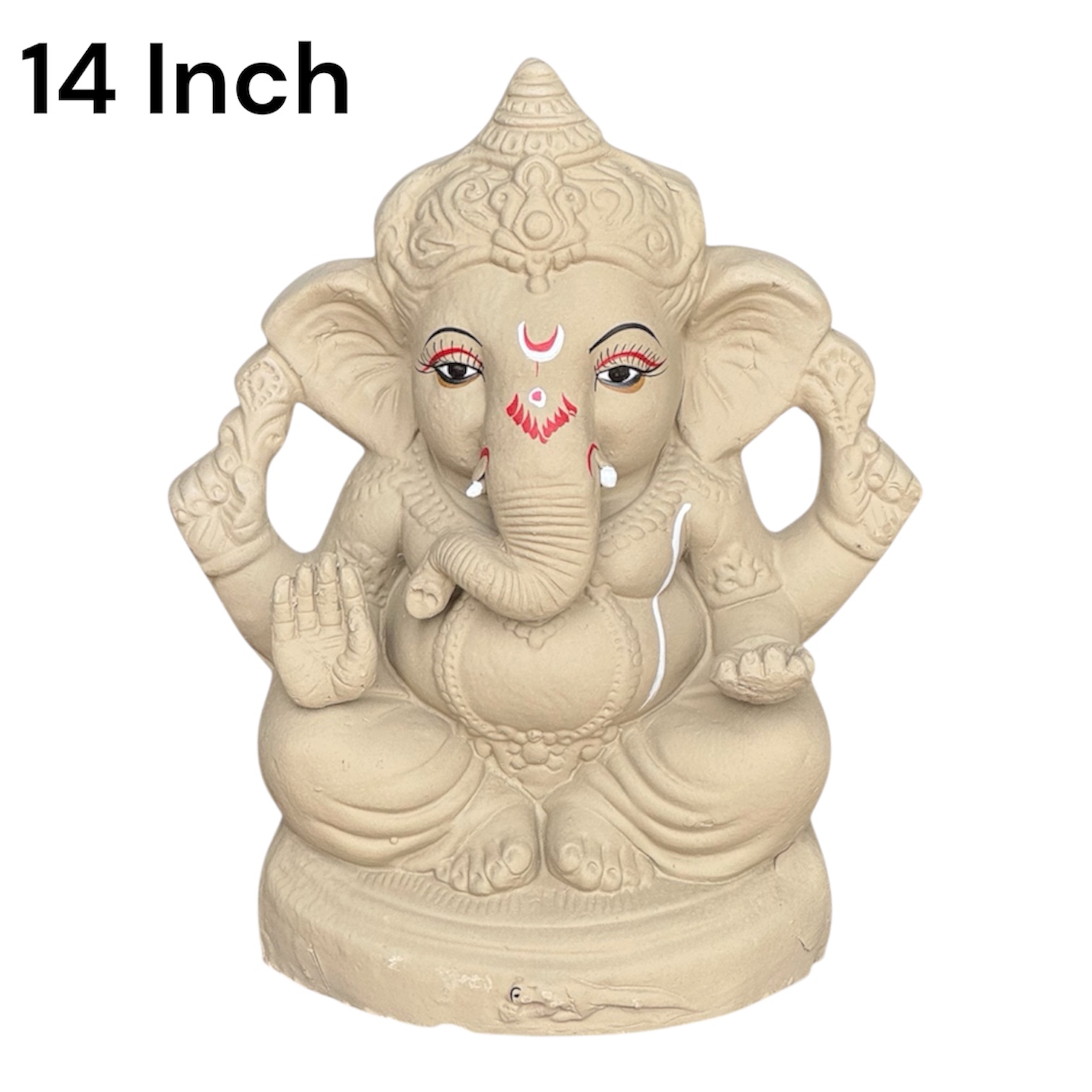 14 inch clay Ganesha
