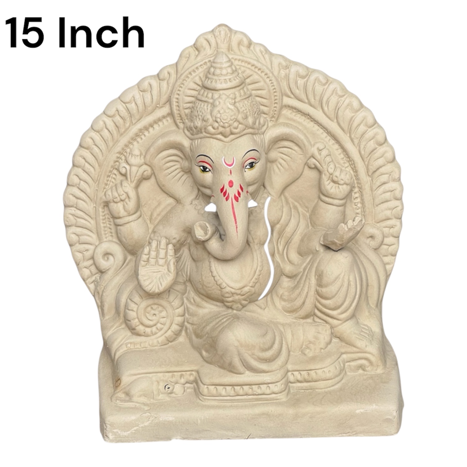 15 inch clay Ganesha
