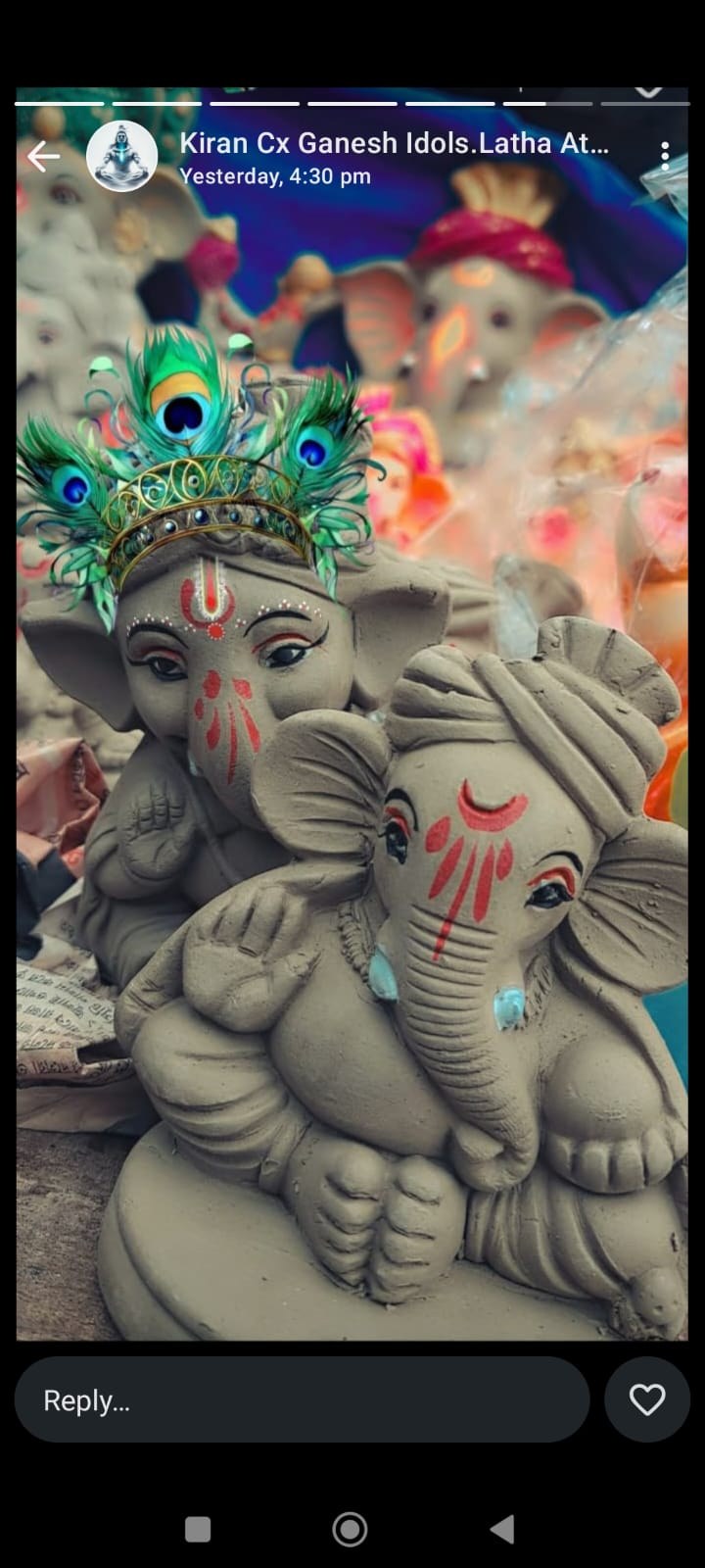 5 inch clay Ganesha