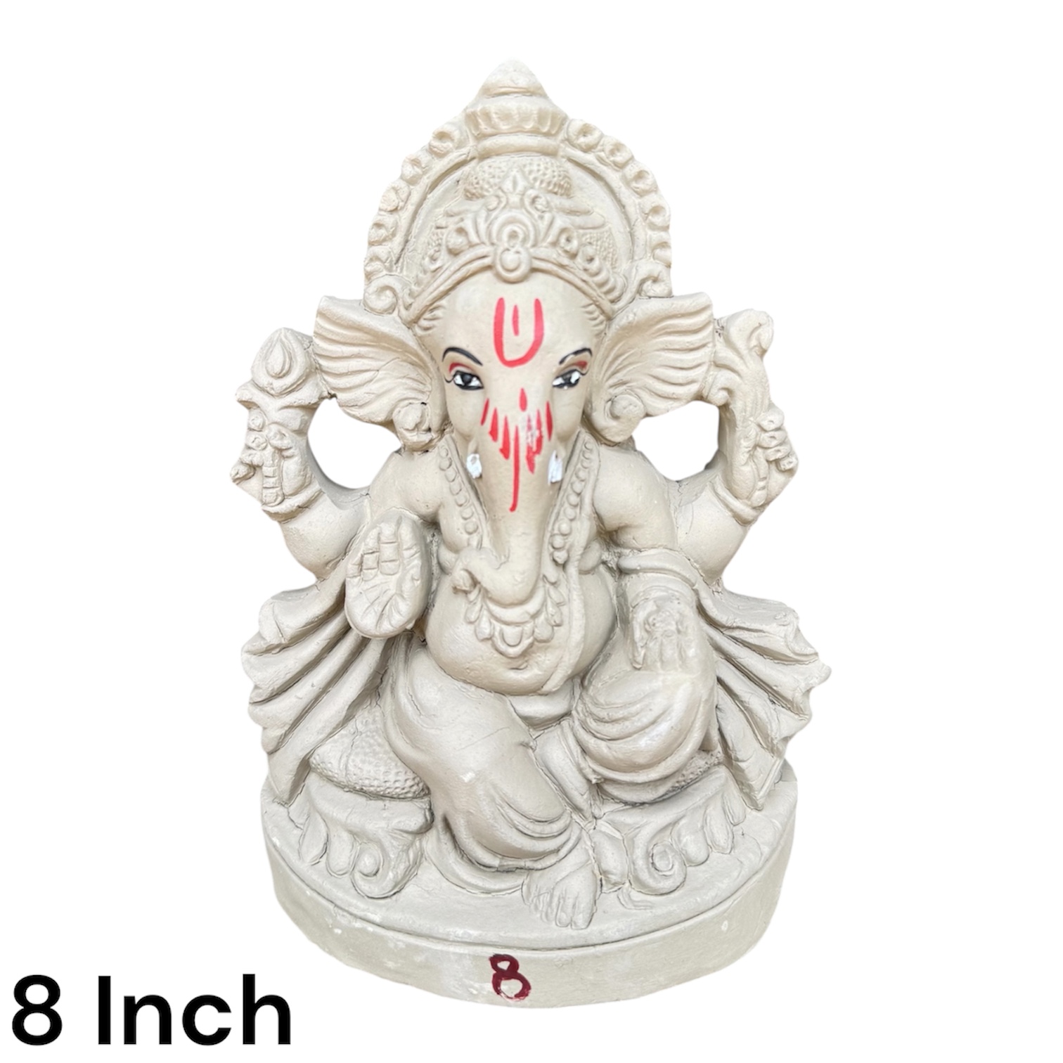 8 inch clay Ganesha